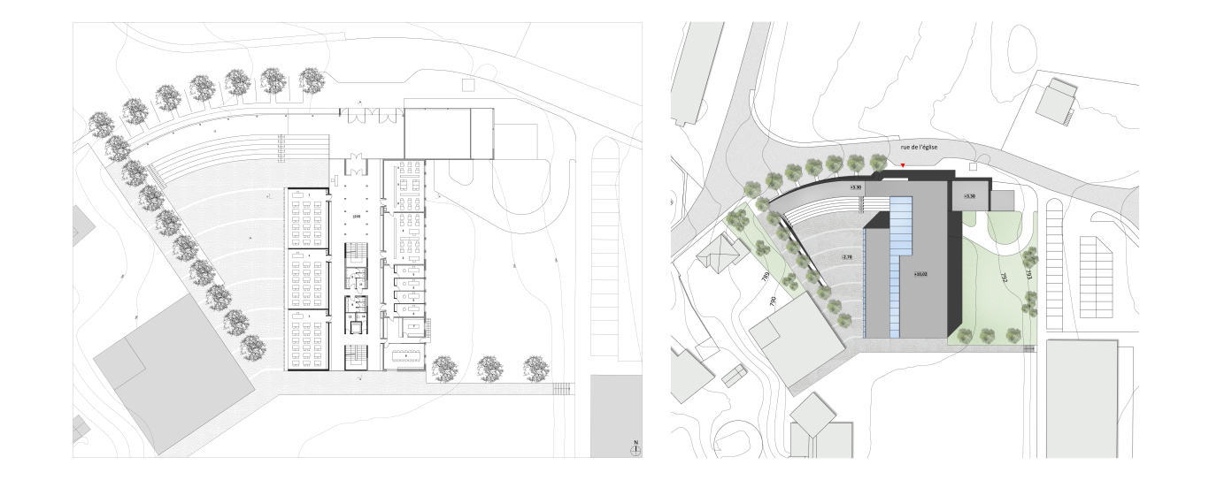 Extension school Le Renard, Attalens, Switzerland, 2013 Dragan Architectur, Paris